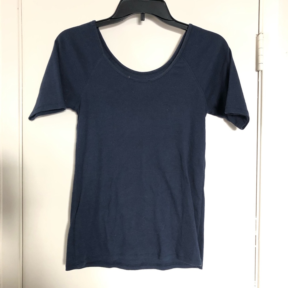 Anthropologie blue ribbed T-shirt
